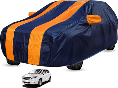 Auto Hub Car Cover For Chevrolet Sail UVA (Without Mirror Pockets)(Black, Orange)