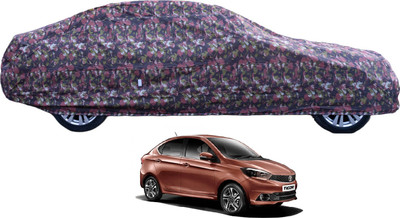 Auto Hub Car Cover For Tata Tigor (With Mirror Pockets)(Green)
