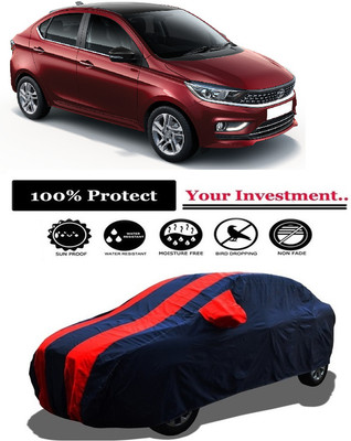 Amexride Car Cover For Tata Tigor (With Mirror Pockets)(Red)