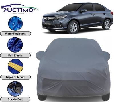 AUCTIMO Car Cover For Honda Amaze (With Mirror Pockets)(Grey)