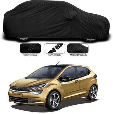 SEBONGO Car Cover For Tata Altroz (With Mirror Pockets)(Black)