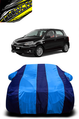 FRONCH Car Cover For Toyota Etios Liva 1.4 GD Diesel (With Mirror Pockets)(Blue)