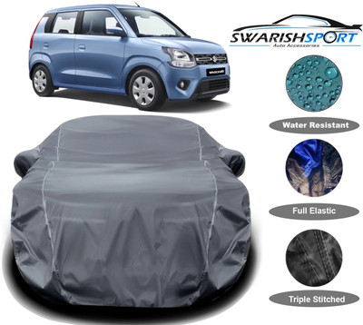Swarish Car Cover For Maruti Suzuki WagonR (With Mirror Pockets)(Grey)
