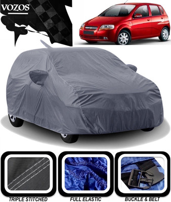 VOZOS Car Cover For Chevrolet Aveo Uva (With Mirror Pockets)(Grey)