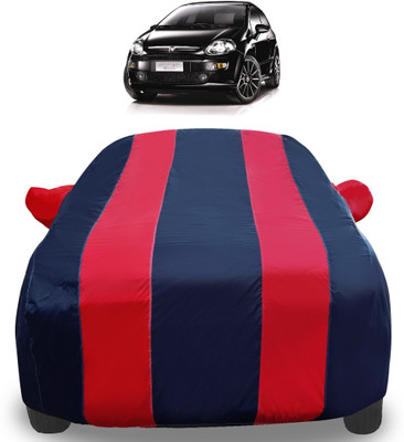 Auto Hub Car Cover For Fiat Punto Evo (With Mirror Pockets)(Red)