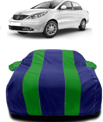 Autoprime Car Cover For Tata Manza (With Mirror Pockets)(Green, Blue)