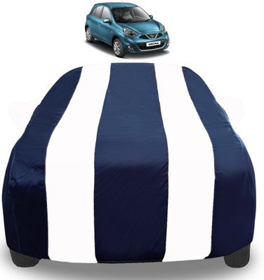 Auto Hub Car Cover For Nissan Micra (With Mirror Pockets)(White)