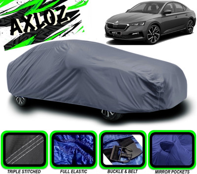 AXLOZ Car Cover For Hyundai Eon (With Mirror Pockets)(Grey)