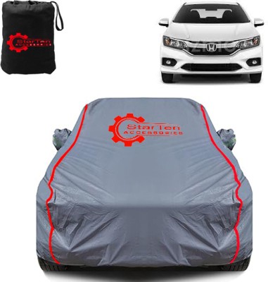 STARTEN Car Cover For Honda City Facelift (With Mirror Pockets)(Grey, For 2014, 2015, 2016, 2017, 2018, 2019, 2020, 2021, 2022, 2023, NA Models)