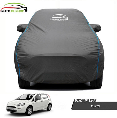 AUTO ALAXON Car Cover For Fiat Punto (With Mirror Pockets)(Black)