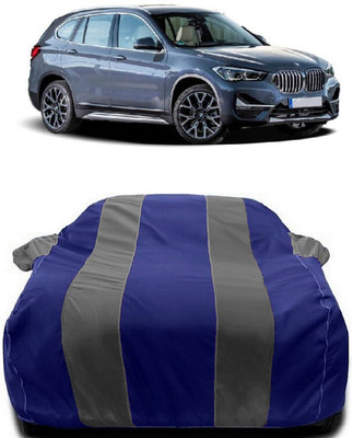 Autoprime Car Cover For BMW X1 (With Mirror Pockets)(Grey, Blue)