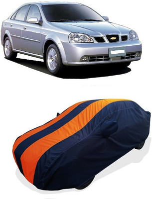 Coxtor Car Cover For Chevrolet Optra 1.6 L (With Mirror Pockets)(Orange, Blue)