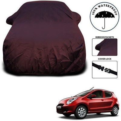 ANTHUB Car Cover For Maruti Suzuki Alto 800 (With Mirror Pockets)(Maroon)