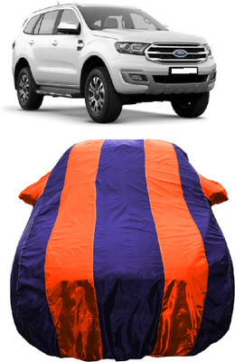 Wegather Car Cover For Ford Endeavour Titanium Plus 4X4 Diesel (With Mirror Pockets)(Orange)