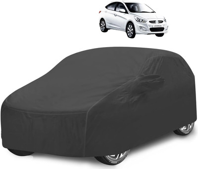 Caronix Car Cover For Hyundai Verna (With Mirror Pockets)(Grey)