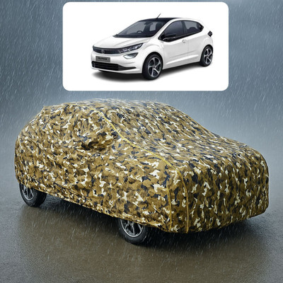 PAGORA Car Cover For Tata Altroz XZ Petrol (With Mirror Pockets)(Yellow, White)