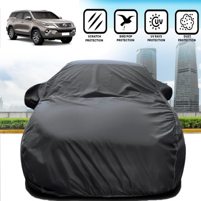 Furnspace Car Cover For Toyota Fortuner 2.8 2WD AT Diesel, Fortuner 2.8 2WD MT Diesel (With Mirror Pockets)(Grey, For 2010, 2011, 2012, 2013, 2014, 2015, 2016, 2017, 2018, 2019, 2020, 2021, 2022, 2023, NA Models)