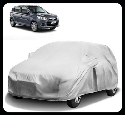 QLAX Car Cover For Maruti Alto K10 (With Mirror Pockets)(Silver)
