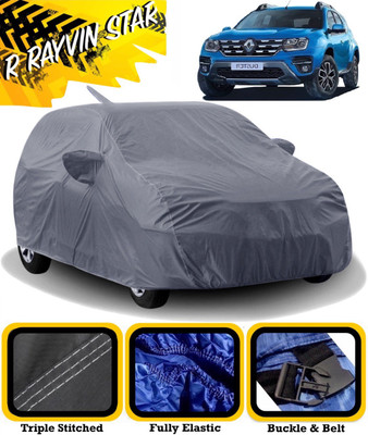 R Rayvin Star Car Cover For Renault Duster LX (With Mirror Pockets)(Grey)