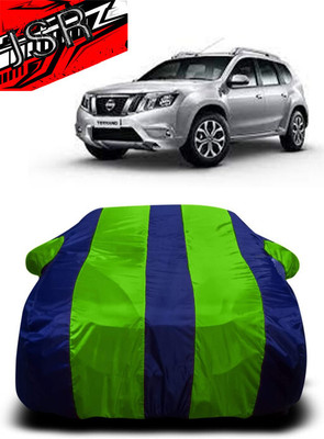 J S R Car Cover For Nissan Terrano (With Mirror Pockets)(Green, Blue)