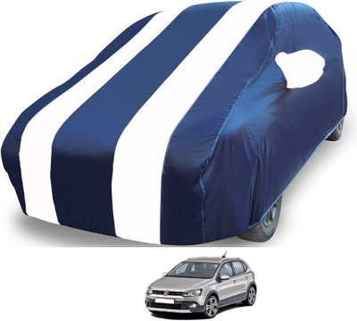 MOCKHE Car Cover For Volkswagen Polo Cross (With Mirror Pockets)(White)