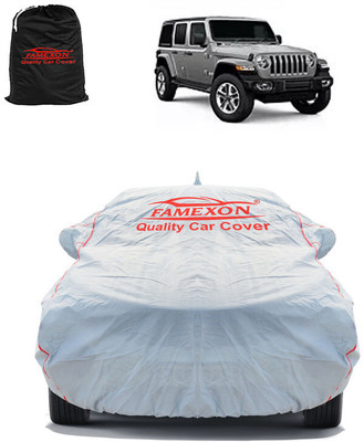 FAMEXON Car Cover For Jeep Wrangler (With Mirror Pockets)(Grey)