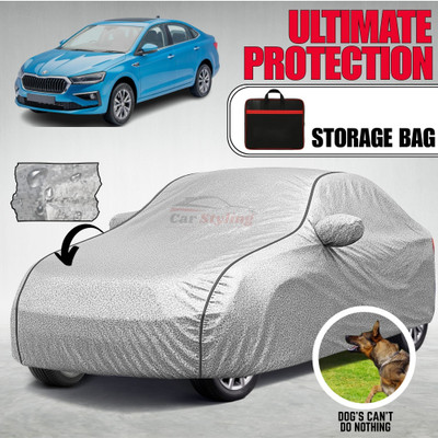 Car Styling Car Cover For Skoda Slavia (With Mirror Pockets)(Silver, Black, For 2022, 2023, 2024 Models)