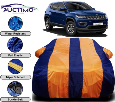 AUCTIMO Car Cover For Jeep Compass (With Mirror Pockets)(Multicolor)
