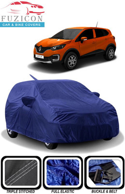 FUZICON Car Cover For Kia Captur (With Mirror Pockets)(Blue)