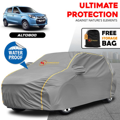 AUTOMOZEXO Car Cover For Maruti Alto 800, Alto 800 LX, Alto 800 LXI Opt S-CNG, Alto 800 VXI (With Mirror Pockets)(Grey)