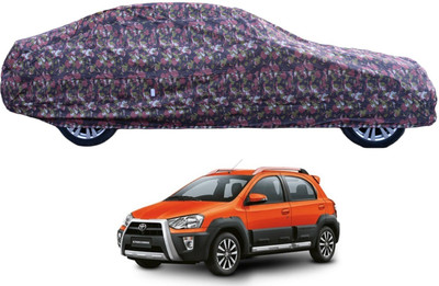 Auto Hub Car Cover For Toyota Etios Cross (With Mirror Pockets)(Green)