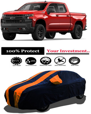 Amexride Car Cover For Chevrolet Silverado 4.3L (With Mirror Pockets)(Orange)
