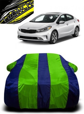 FRONCH Car Cover For Kia Cerato (With Mirror Pockets)(Green, Blue)