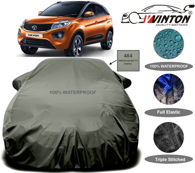V VINTON Car Cover For Tata Nexon (With Mirror Pockets)(Green)