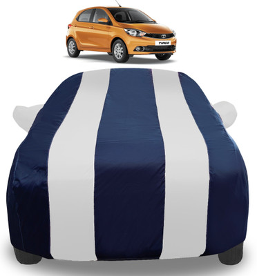Auto Hub Car Cover For Tata Tiago (With Mirror Pockets)(Silver)