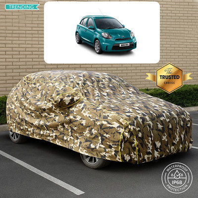 CODOKI Car Cover For Nissan Micra Active (With Mirror Pockets)(Yellow, Multicolor)