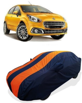 Coxtor Car Cover For Fiat Punto (With Mirror Pockets)(Orange)