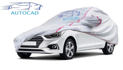 AUTOCAD Car Cover For Hyundai Xcent (With Mirror Pockets)(Multicolor)