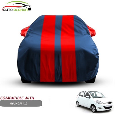 AUTO ALAXON Car Cover For Hyundai i10 (With Mirror Pockets)(Blue, Red)