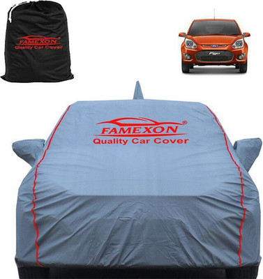 FAMEXON Car Cover For Ford Figo (With Mirror Pockets)(Grey)