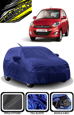 FRONCH Car Cover For Hyundai i10 Magna 1.1L (With Mirror Pockets)(Blue)