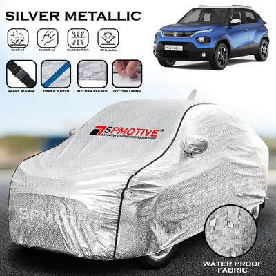 SPMOTIVE Car Cover For Tata Punch (With Mirror Pockets)(Silver)