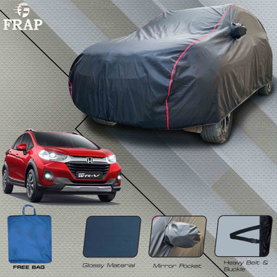 Frap Car Cover For Honda WR-V, WRV, WRV i-DTEC S, WRV i-VTEC VX (With Mirror Pockets)(Grey, Red)
