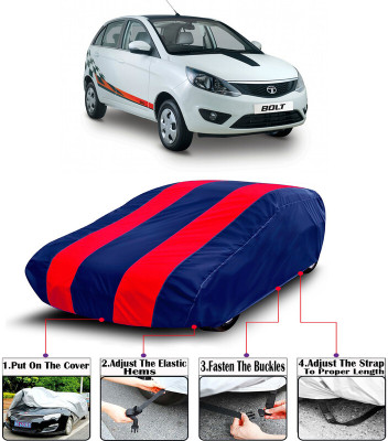 RWT Car Cover For Tata Bolt (With Mirror Pockets)(Red, Blue)