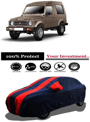 Amexride Car Cover For Maruti Suzuki Gypsy 1000 (With Mirror Pockets)(Red)