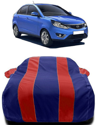 Autoprime Car Cover For Tata Zest (With Mirror Pockets)(Red, Blue)