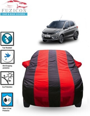 FUZICON Car Cover For Tata Tiago (With Mirror Pockets)(Red, Blue)