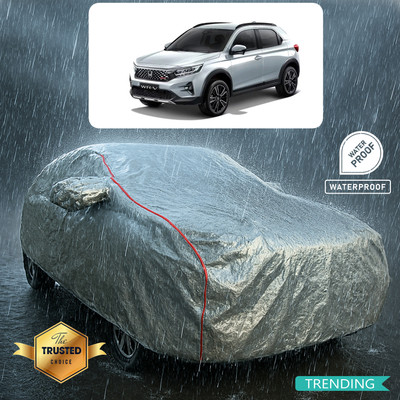 CODOKI Car Cover For Honda WR-V (With Mirror Pockets)(Silver, Red)