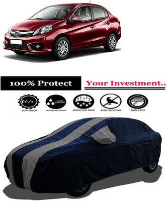 Amexride Car Cover For Honda Amaze SX i-DTEC (With Mirror Pockets)(Grey)