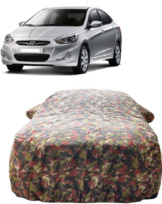 Wegather Car Cover For Hyundai Accent 1.6i (With Mirror Pockets)(Red)